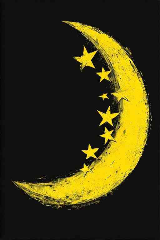 Crescent Moon and Stars Logo